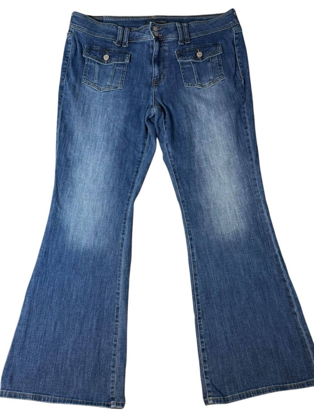 Aeropostale Low Rise Flare Jeans Women’s 16 Regular Blue Stretch Y2K